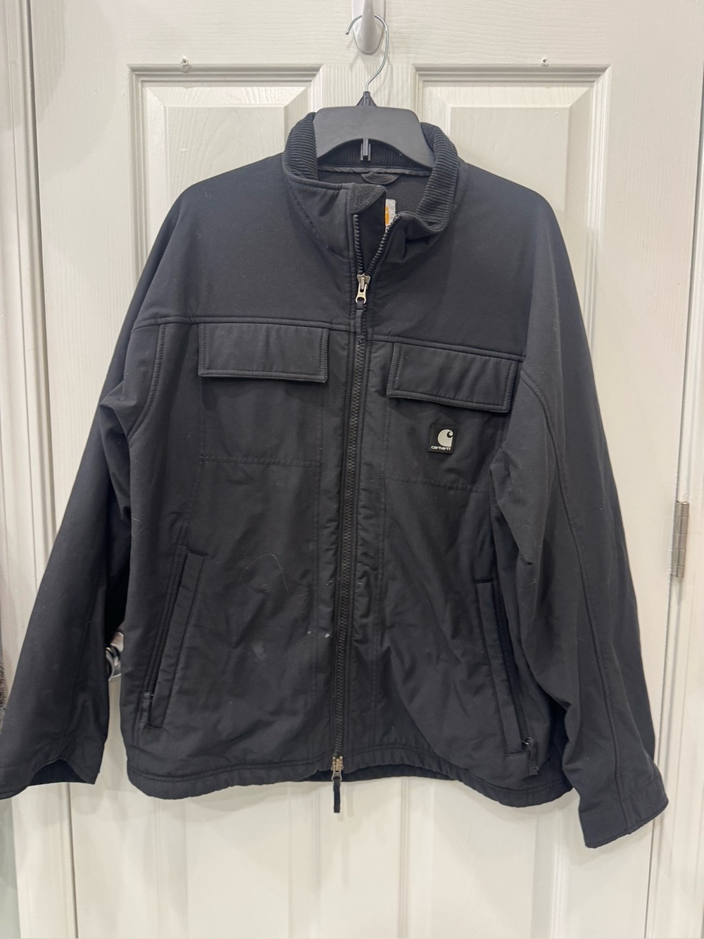 Carhartt J176 Men’s Zippered Soft Shell traditional Jacket in black size Medium